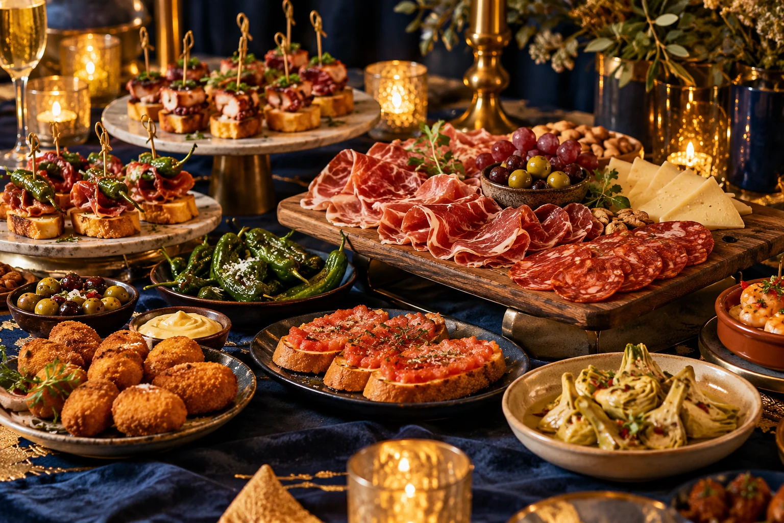 Buffet de tapas et bouchées pour un événement